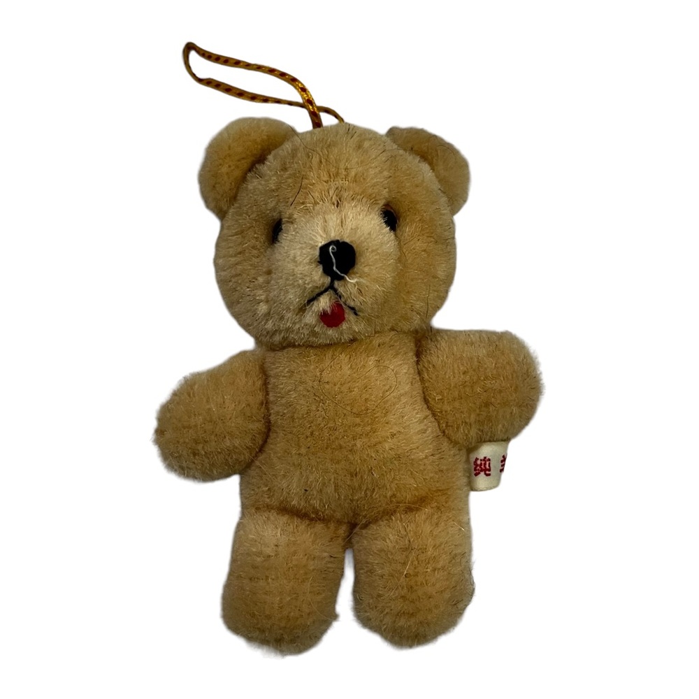 Vintage mini Teddy Bear 3" Pure Wool